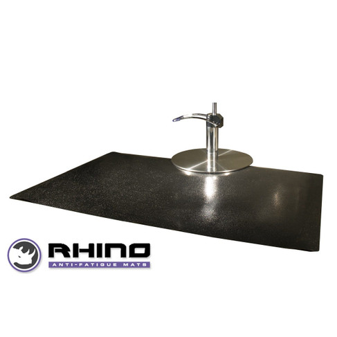 Rhino® Textured Top 3'x5' Rectangle Single Sponge (1/2") Round Cut Out Anti-Fatigue Mat in Nigerian Night