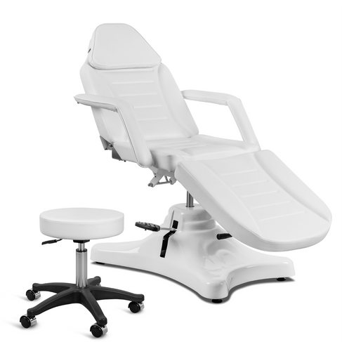 Hydraulic Facial Bed in Alpine White